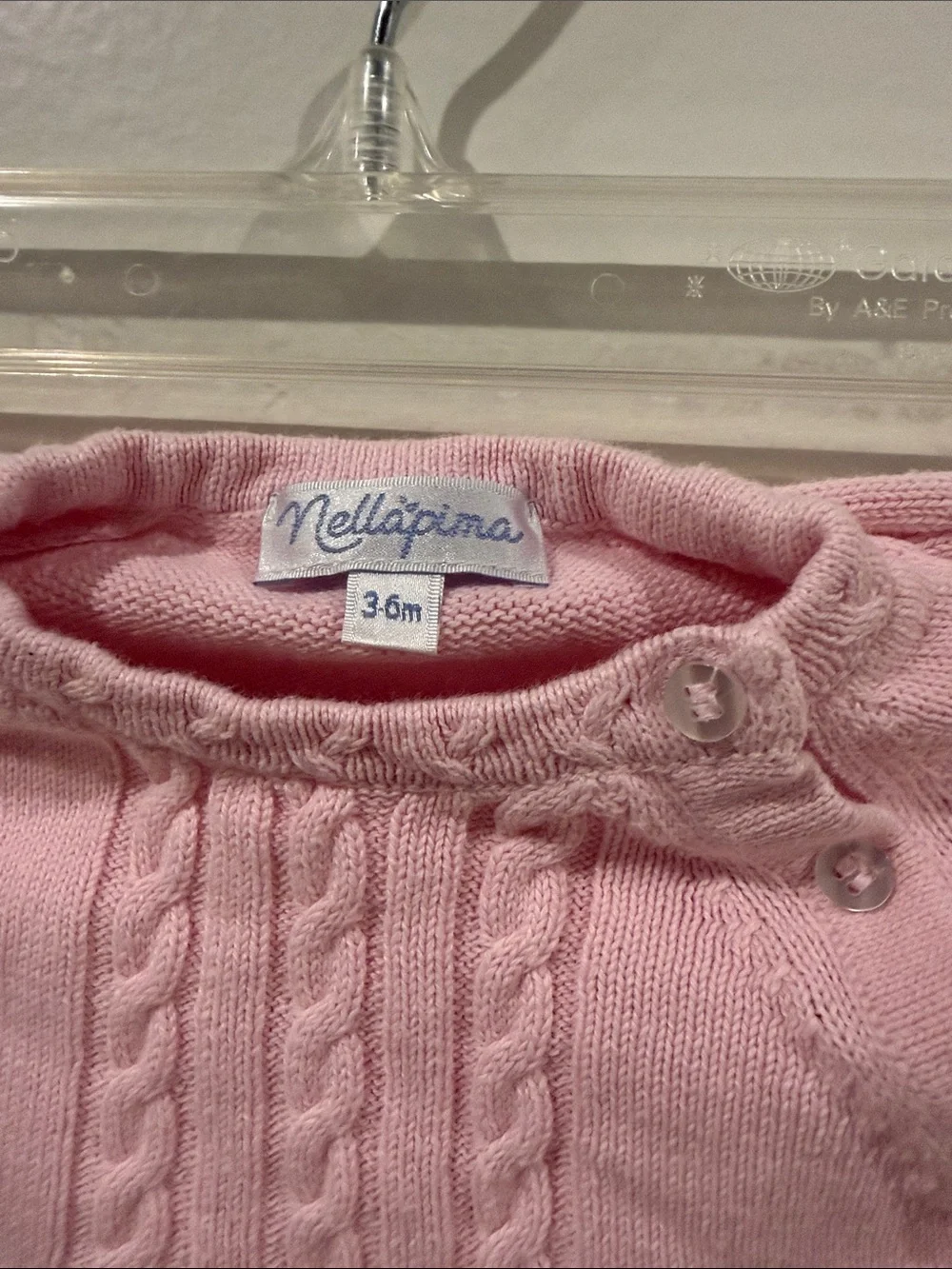 Nellapima Pink Knit Baby One-Piece Romper